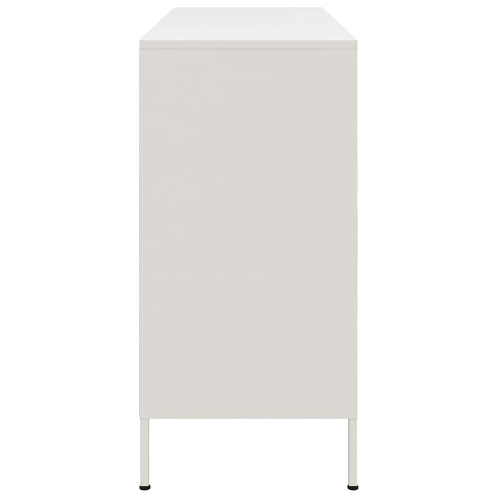 Sideboard White 100,5x39x79 cm Steel