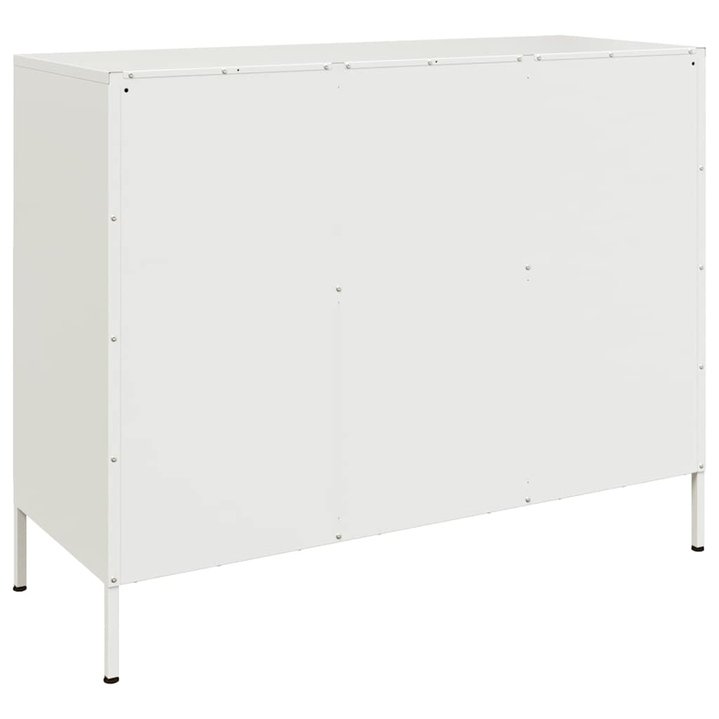 Sideboard White 100,5x39x79 cm Steel