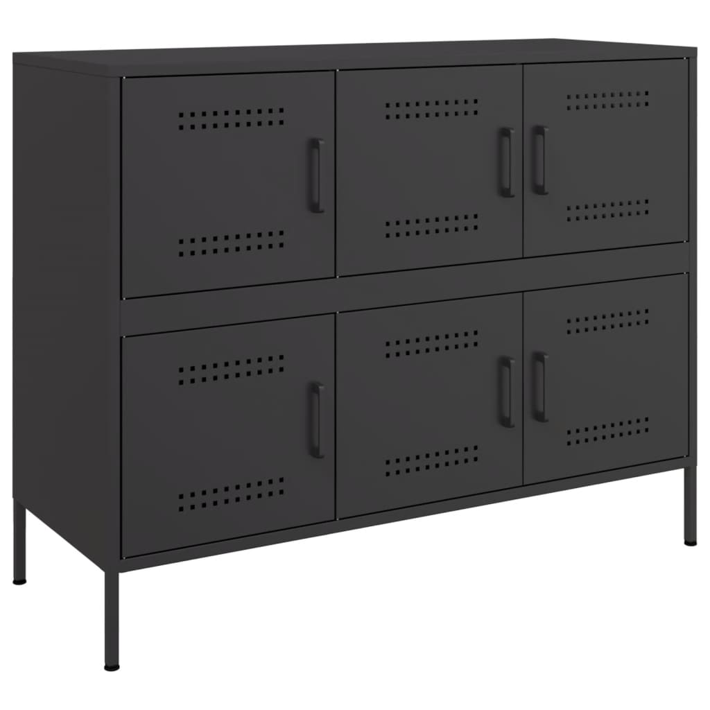 Sideboard Black 100,5x39x79 cm Steel