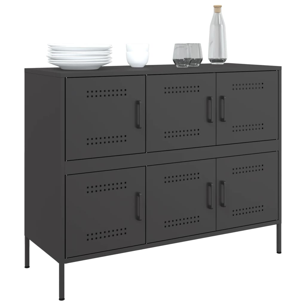 Sideboard Black 100,5x39x79 cm Steel