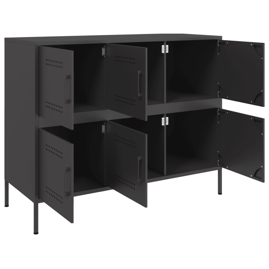 Sideboard Black 100,5x39x79 cm Steel