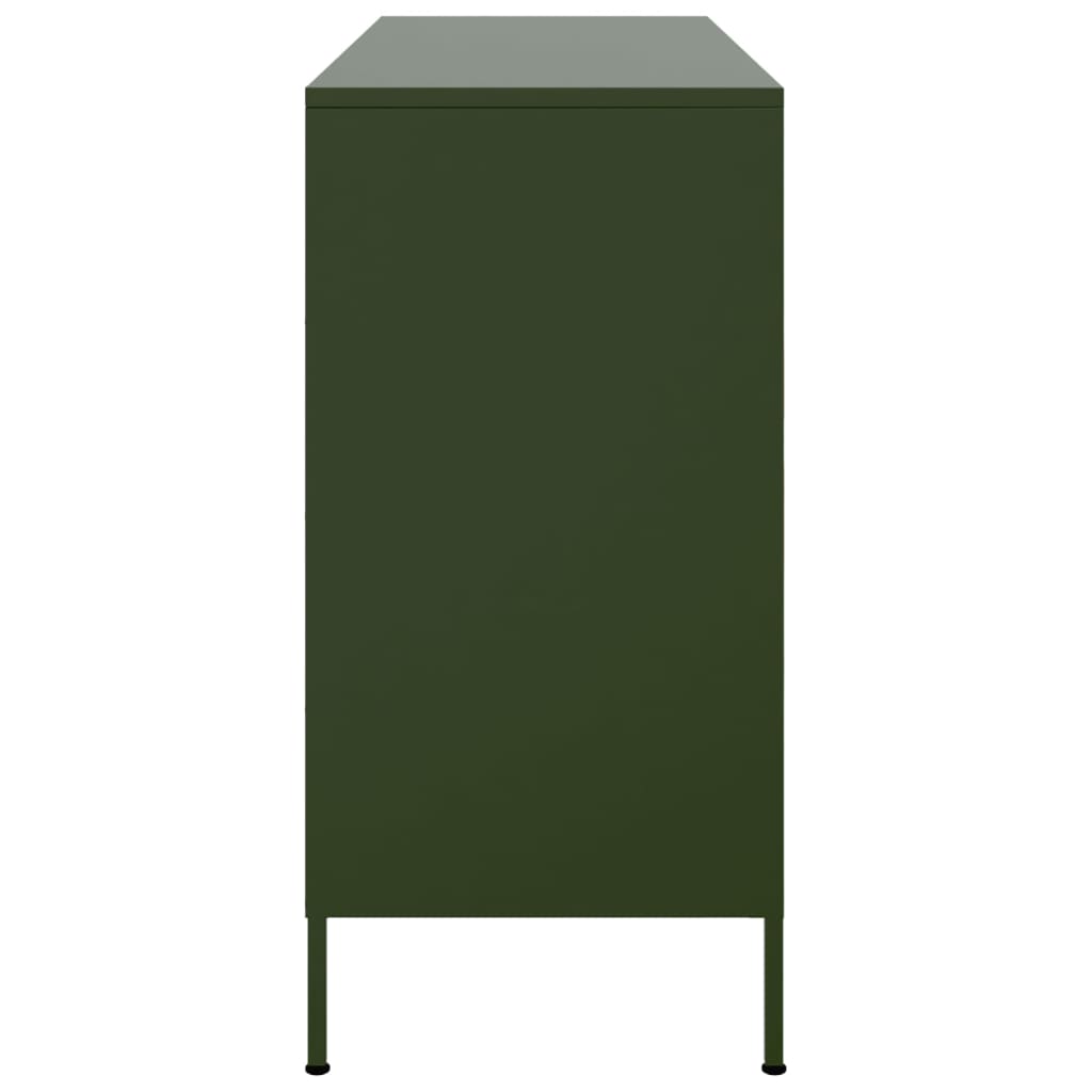 Sideboard Olive Green 100.5x39x79 cm Steel