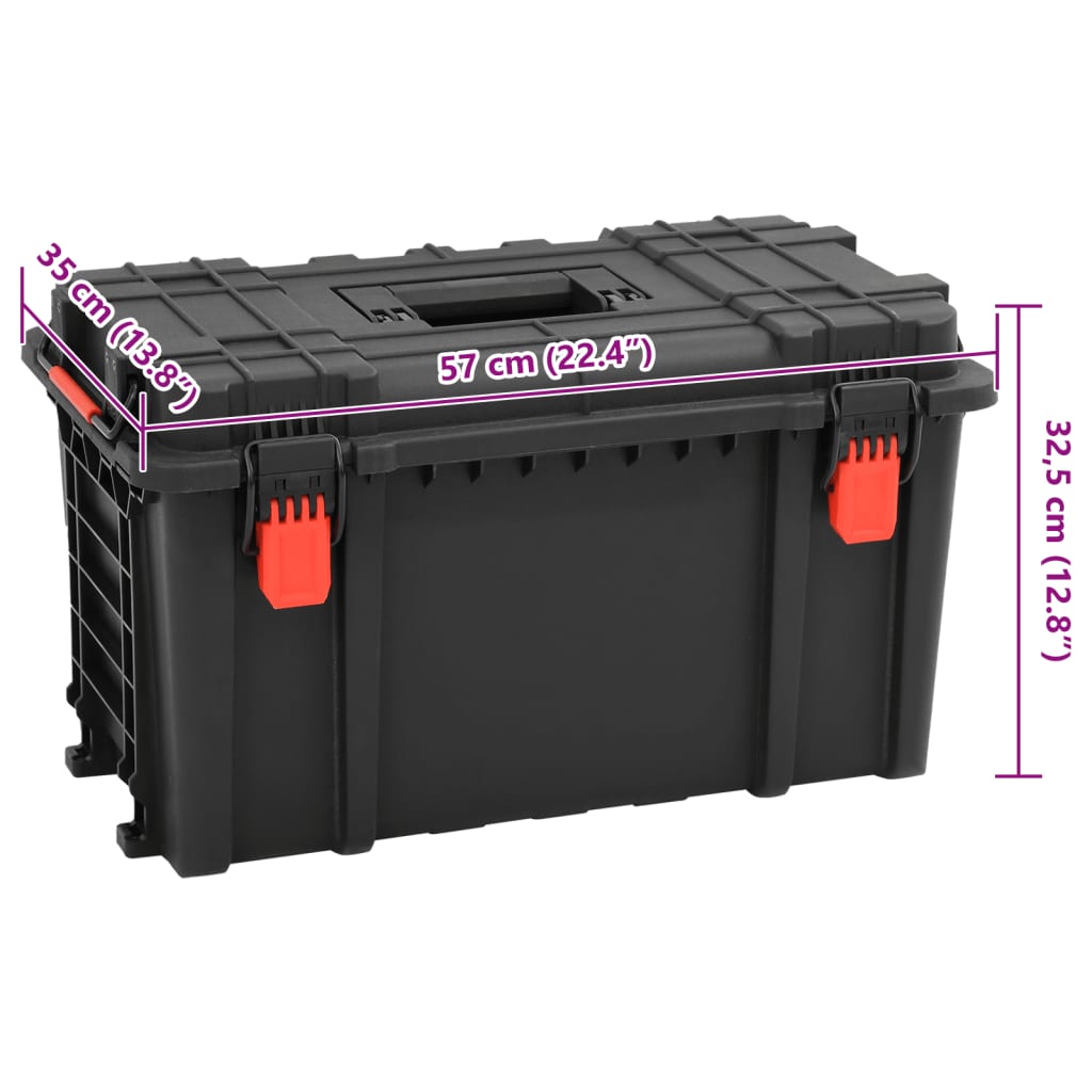 Portable Flight Case Black 57x35x32,5 cm PP