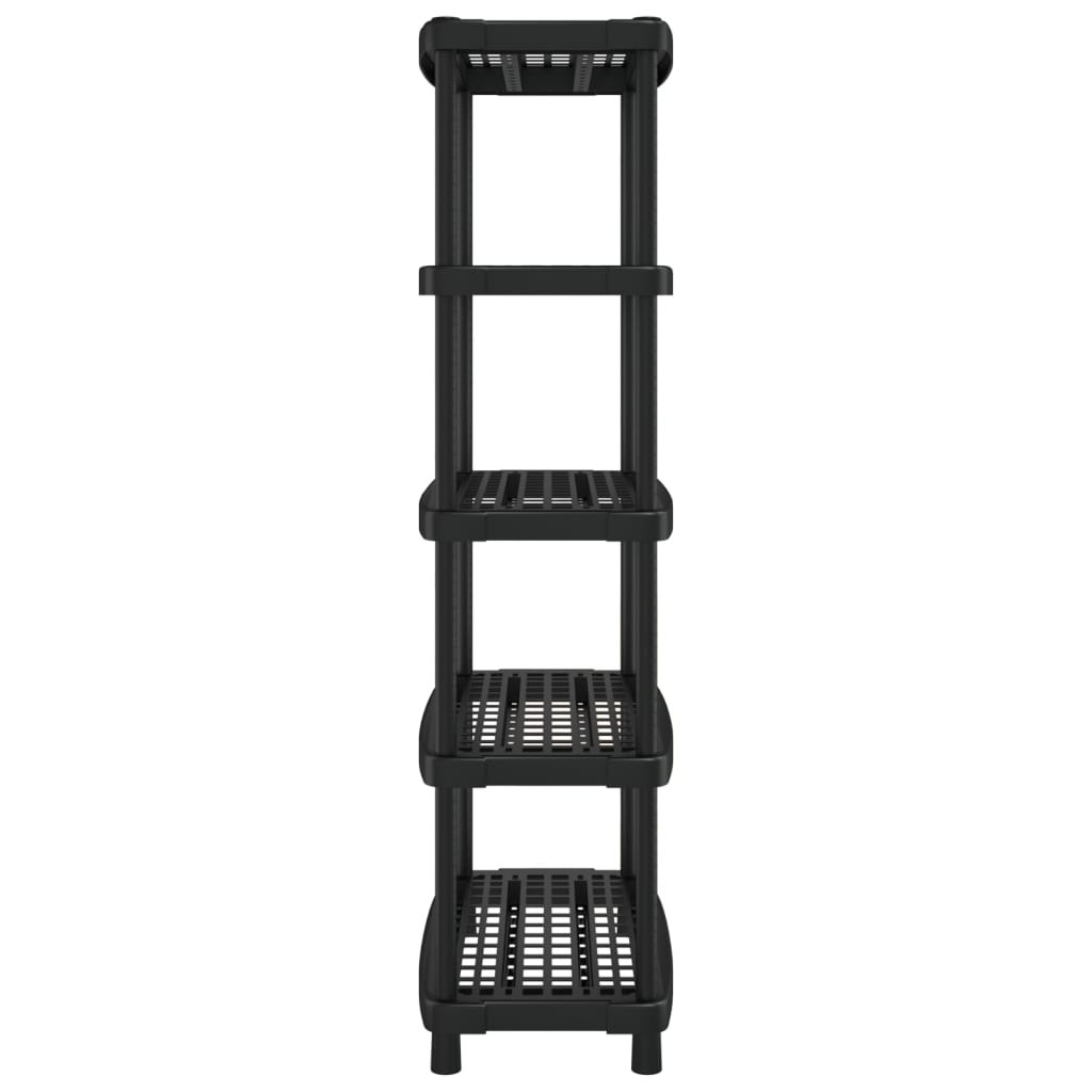 vidaXL Storage Shelf 5-Tier Black 93.5x45.5x194.5 cm PP