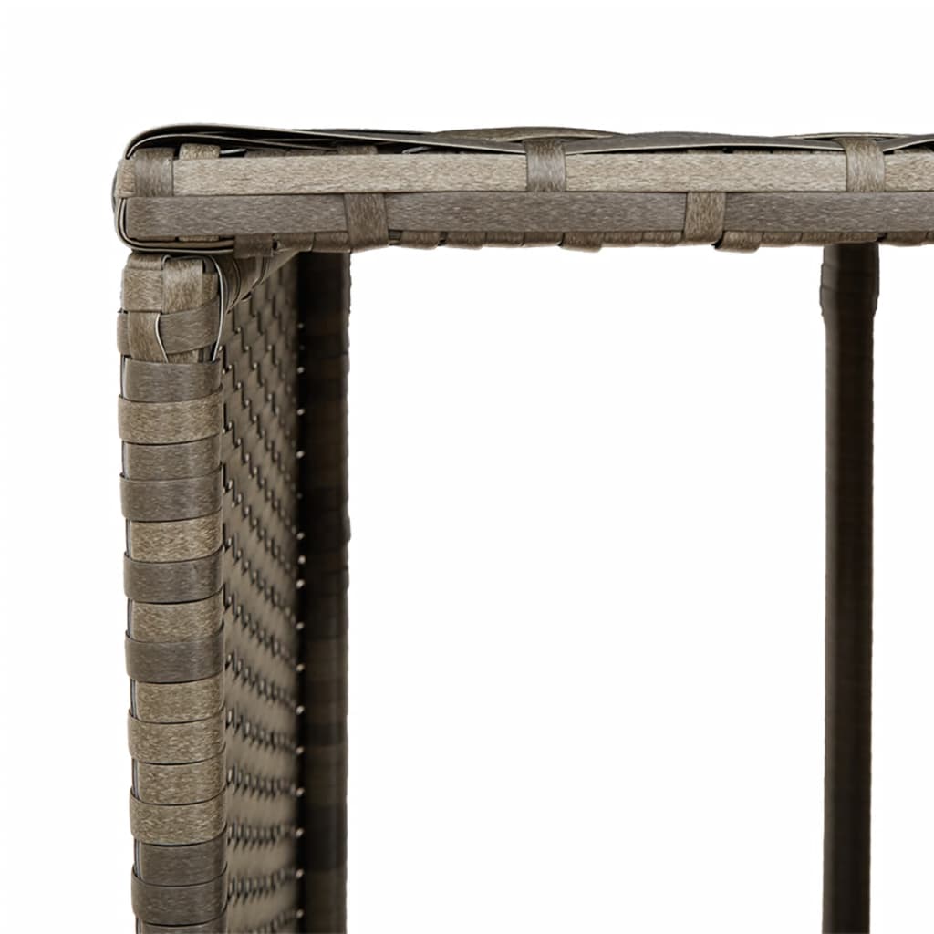 Hot Tub Surround Grey Poly Rattan and Solid Wood Acacia