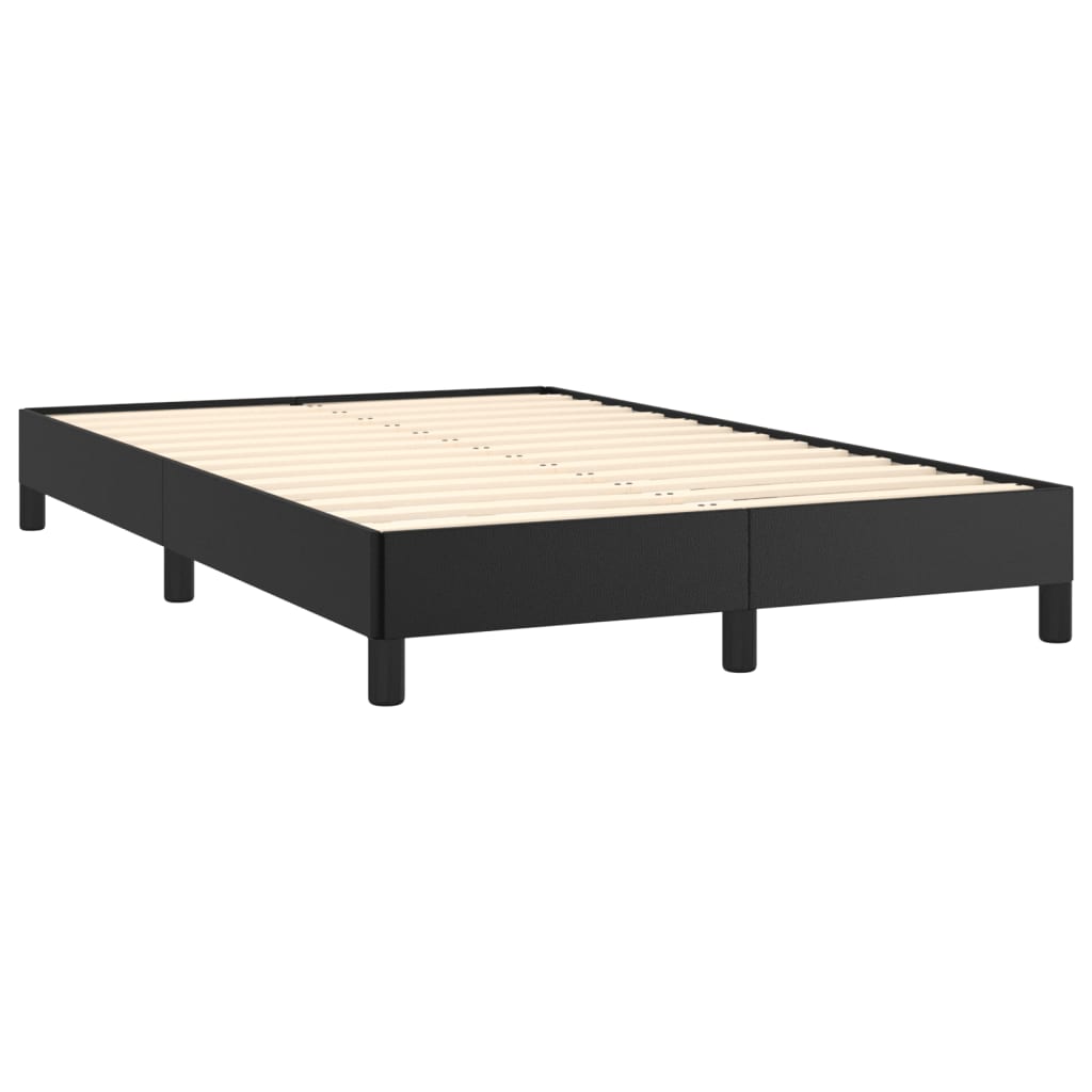 vidaXL Bed Frame without Mattress Black 120x190 cm Small Double Faux Leather