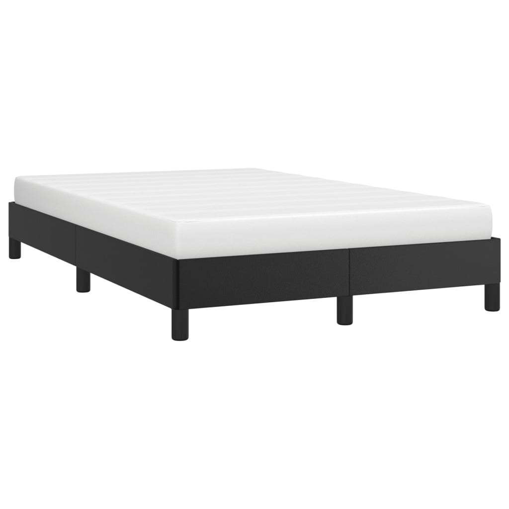 vidaXL Bed Frame without Mattress Black 120x190 cm Small Double Faux Leather