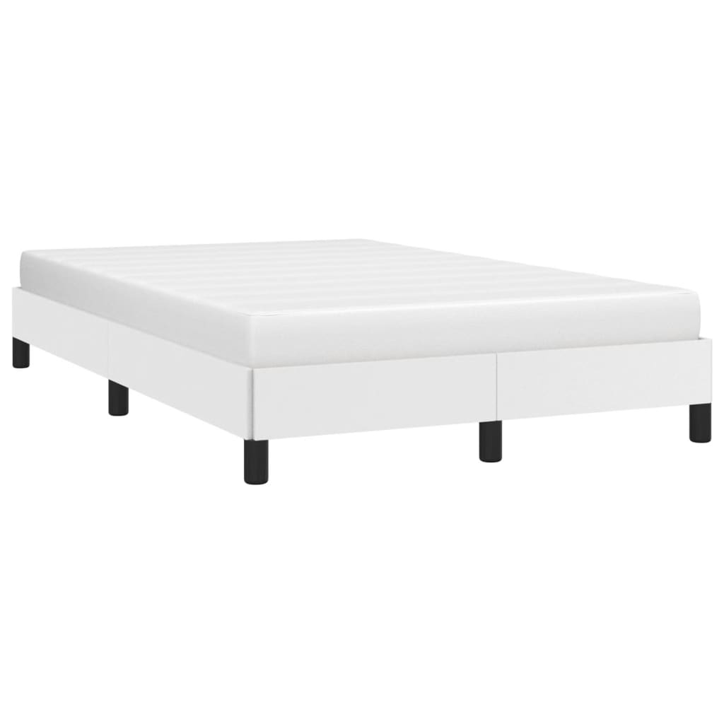 vidaXL Bed Frame without Mattress White 120x190 cm Small Double Faux Leather