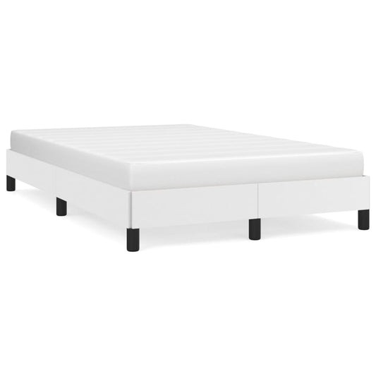 vidaXL Bed Frame without Mattress White 120x190 cm Small Double Faux Leather