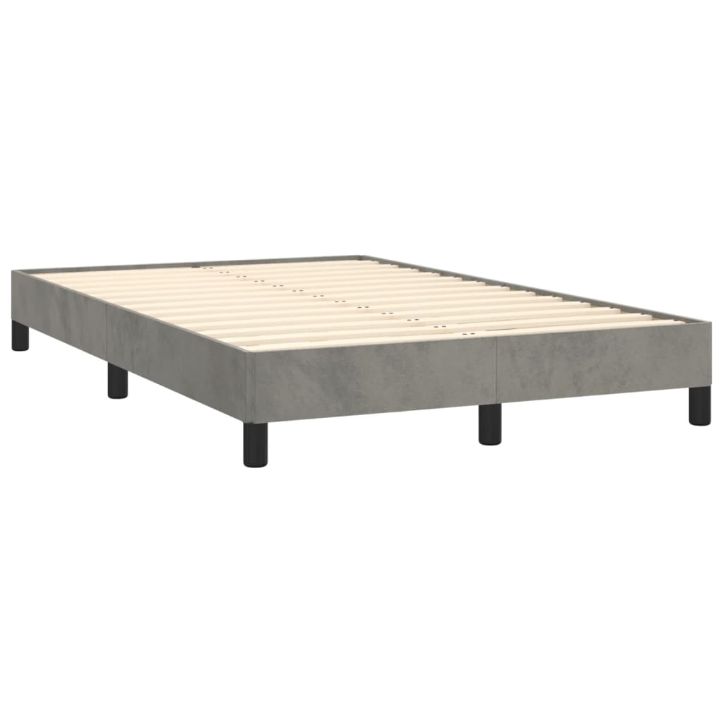 vidaXL Bed Frame without Mattress Light Grey 120x190 cm Small Double Velvet