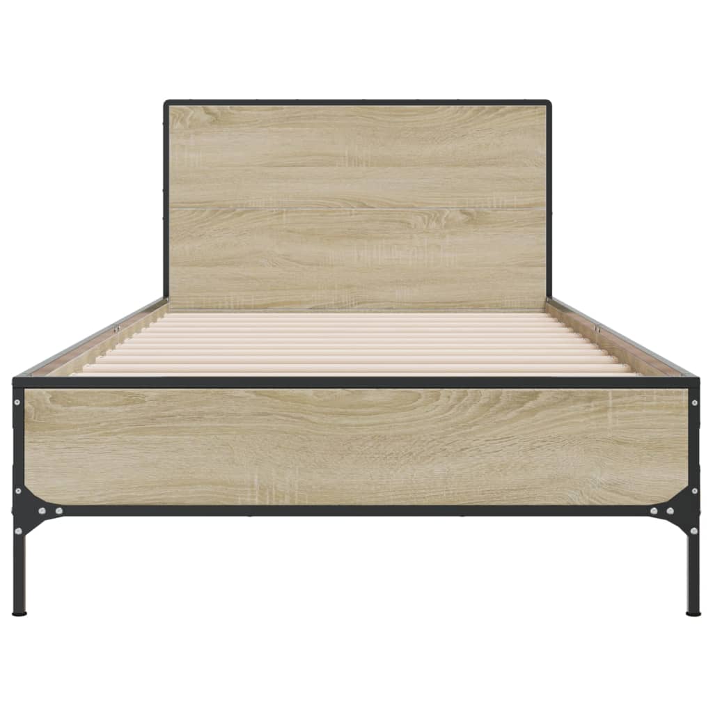 vidaXL Bed Frame without Mattress Sonoma Oak 90x200 cm