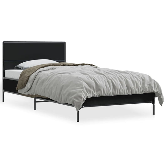 vidaXL Bed Frame without Mattress Black 90x190 cm Single