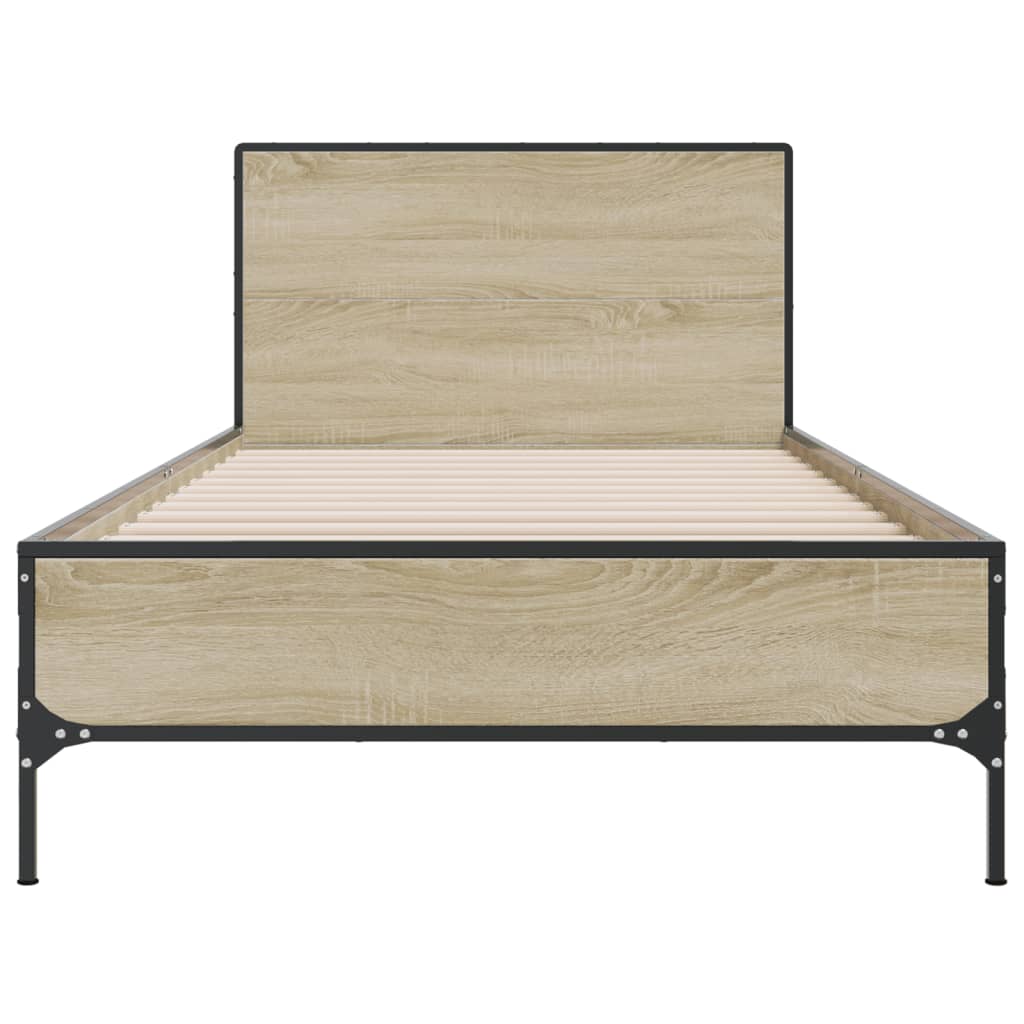 vidaXL Bed Frame without Mattress Sonoma Oak 90x190 cm Single