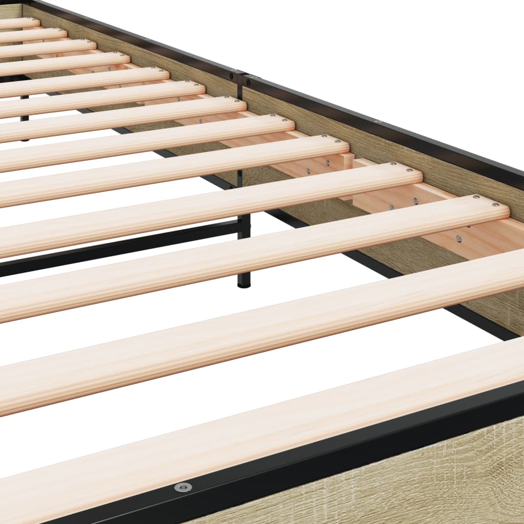 Bed Frame without Mattress Sonoma Oak 90x200 cm