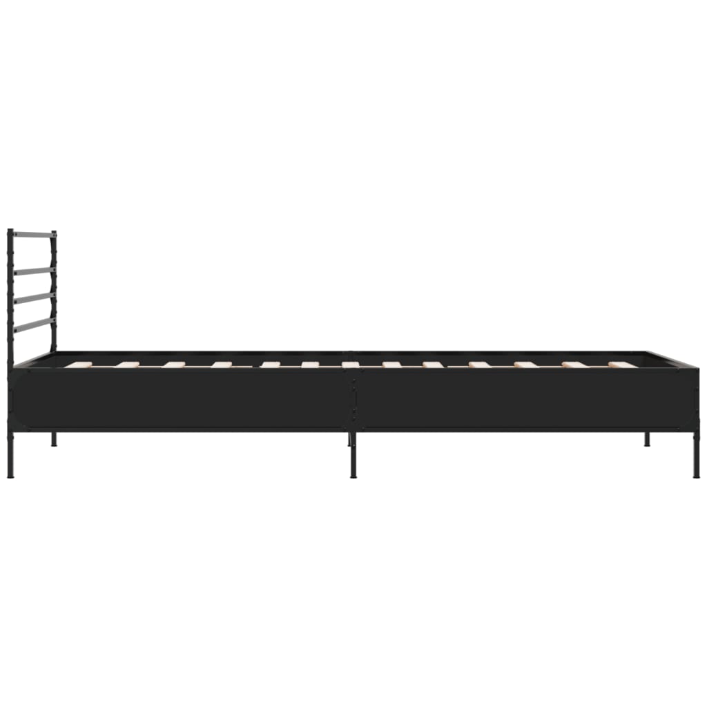 vidaXL Bed Frame without Mattress Black 100x200 cm