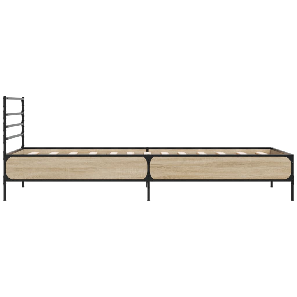 vidaXL Bed Frame without Mattress Sonoma Oak 75x190 cm Small Single