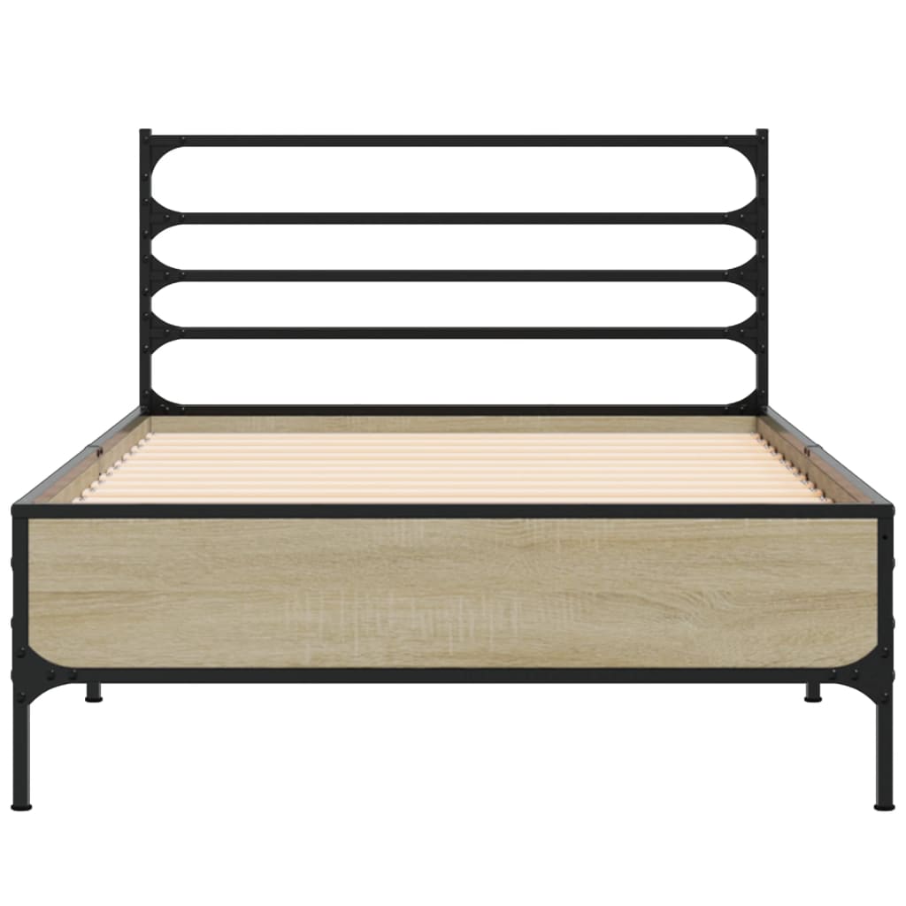 vidaXL Bed Frame without Mattress Sonoma Oak 90x190 cm Single