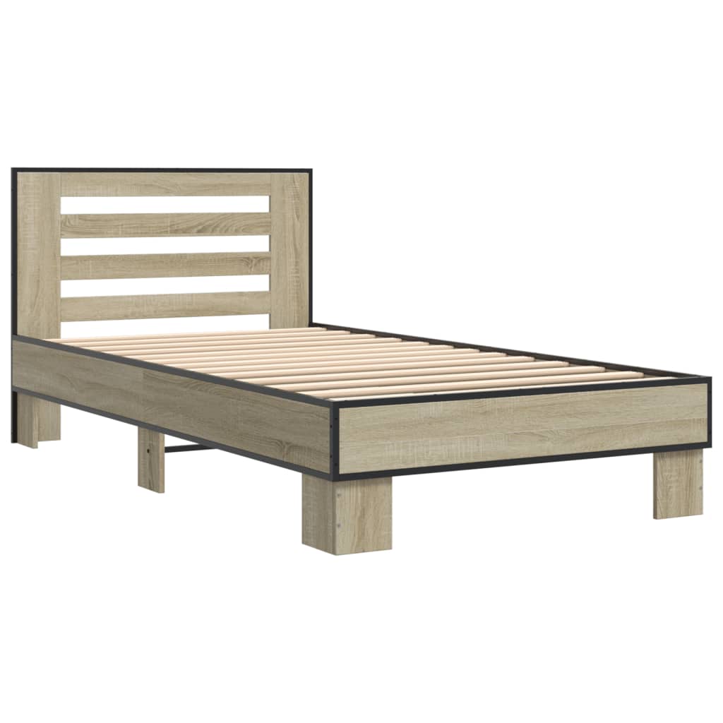 vidaXL Bed Frame without Mattress Sonoma Oak 90x200 cm