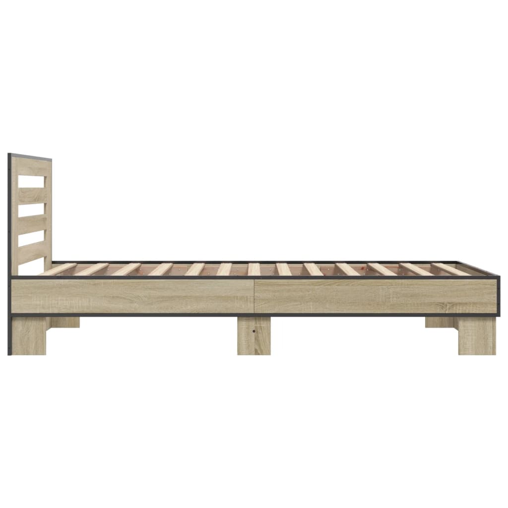 vidaXL Bed Frame without Mattress Sonoma Oak 90x200 cm