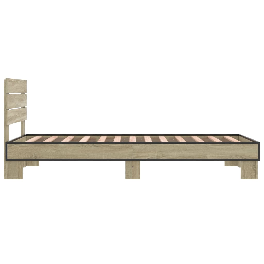 vidaXL Bed Frame without Mattress Sonoma Oak 100x200 cm