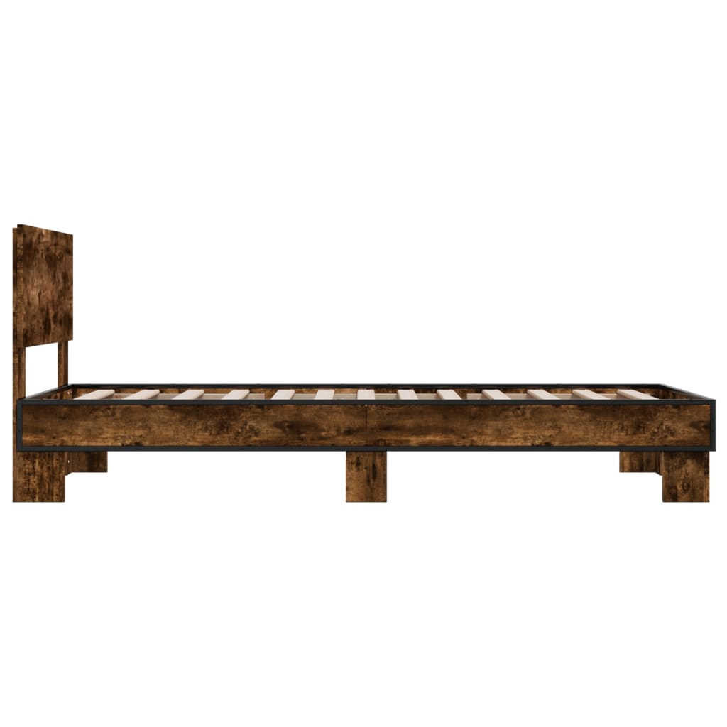 vidaXL Bed Frame without Mattress Smoked Oak 90x200 cm