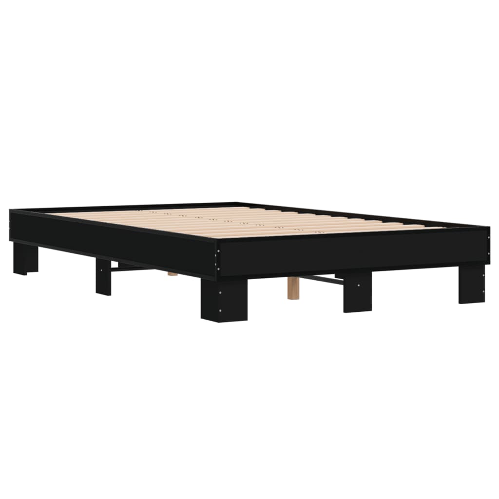 vidaXL Bed Frame without Mattress Black 120x200 cm