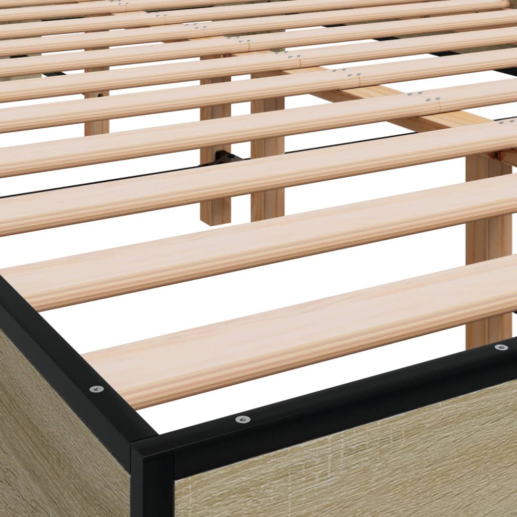 vidaXL Bed Frame without Mattress Sonoma Oak 120x200 cm