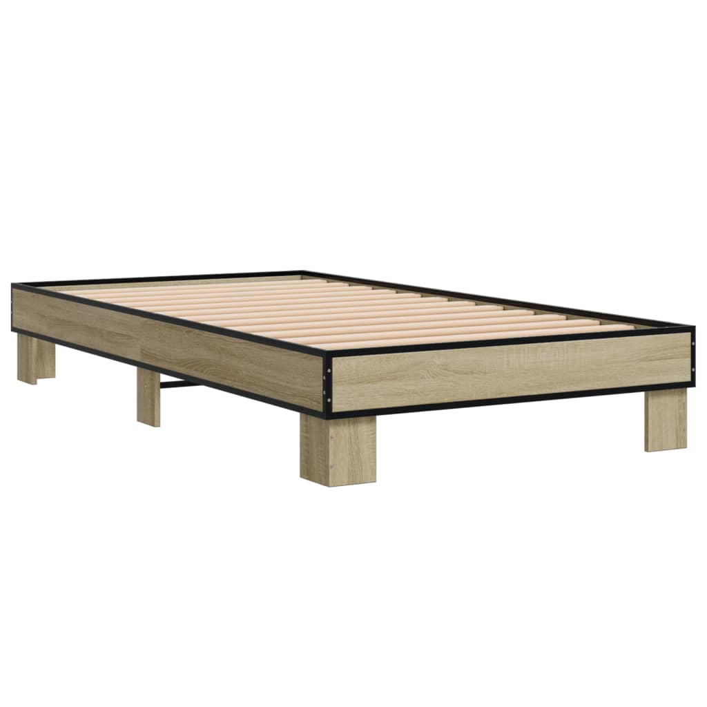 vidaXL Bed Frame without Mattress Sonoma Oak 100x200 cm