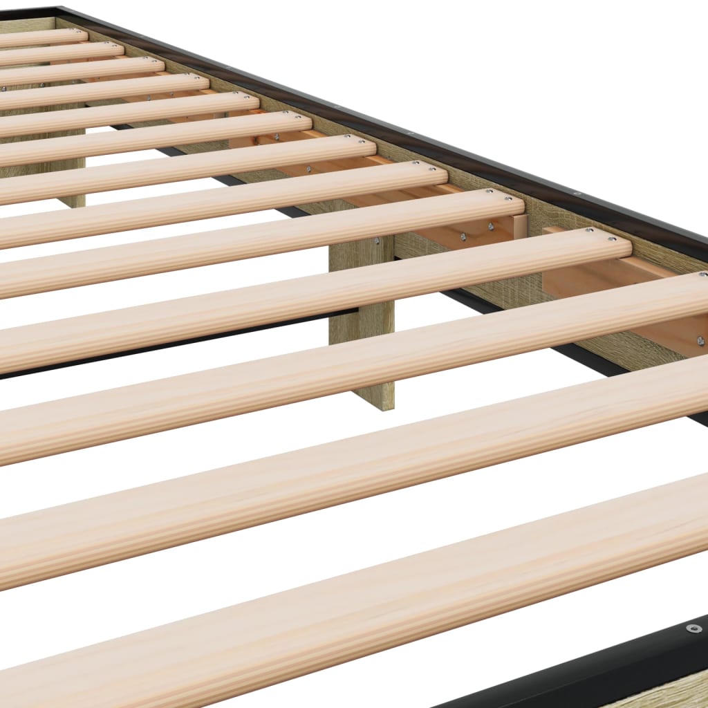 vidaXL Bed Frame without Mattress Sonoma Oak 100x200 cm