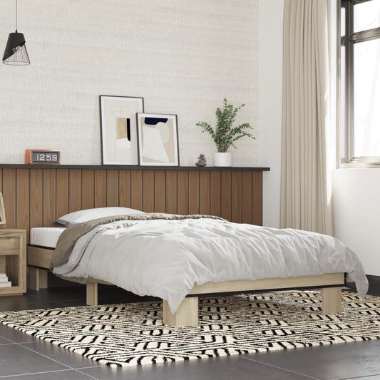 vidaXL Bed Frame without Mattress Sonoma Oak 100x200 cm