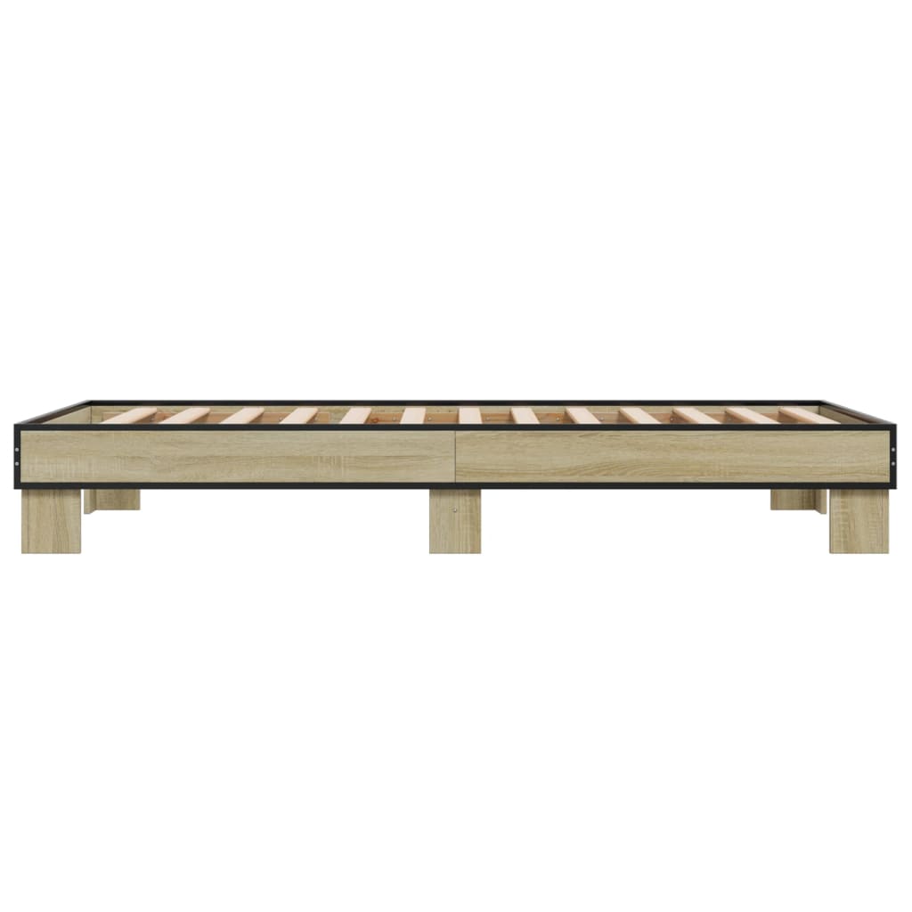 Bed Frame without Mattress Sonoma Oak 75x190 cm Small Single