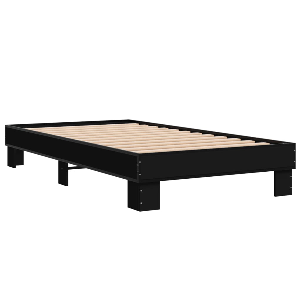 Bed Frame without Mattress Black 90x190 cm Single