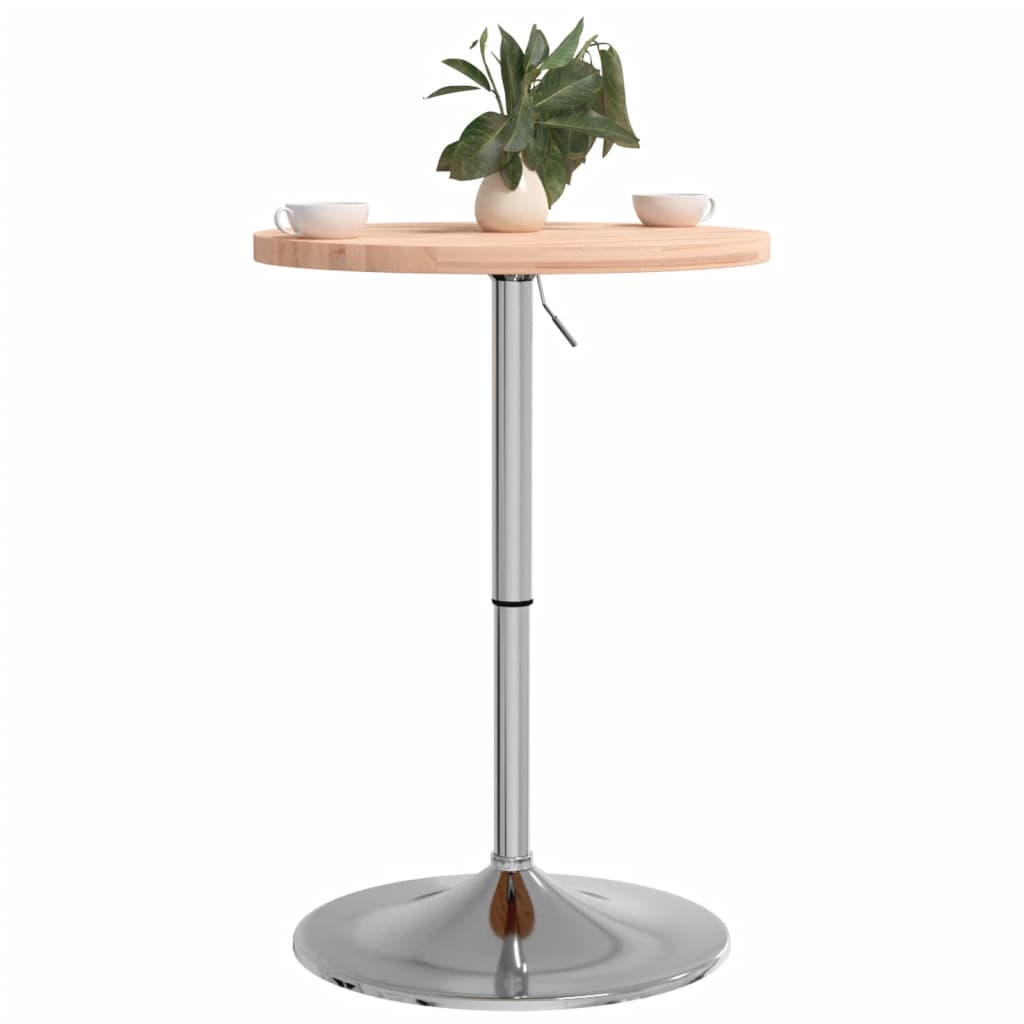 vidaXL Bar Table Ø50x90.5 cm Solid Wood Beech