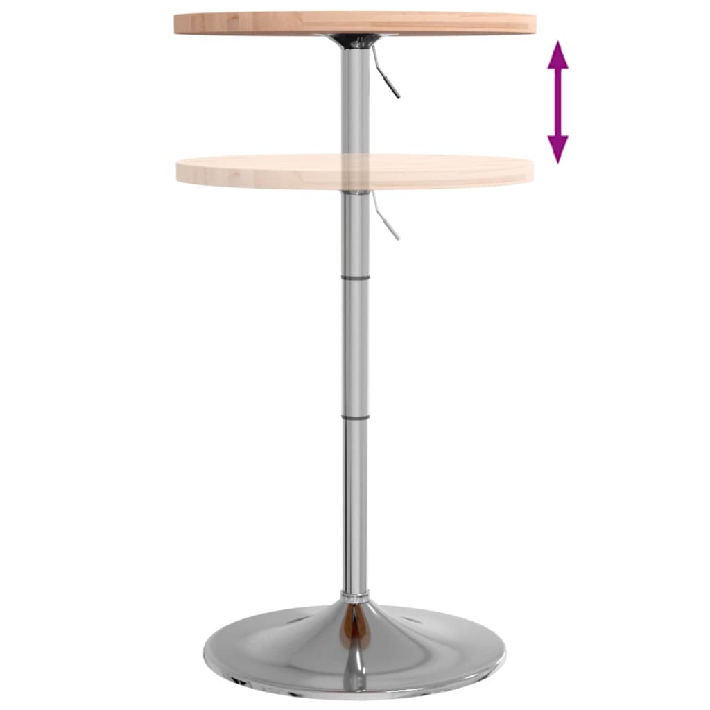 vidaXL Bar Table Ø50x90.5 cm Solid Wood Beech