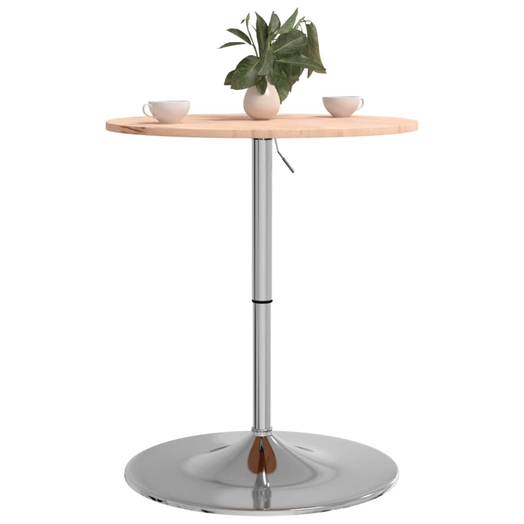 vidaXL Bar Table Ø60x89.5 cm Solid Wood Beech