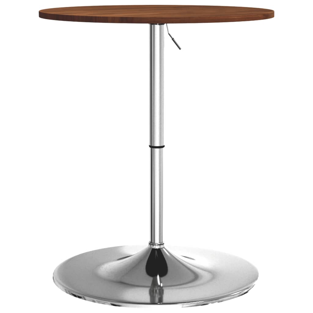 vidaXL Bar Table Dark Brown Ø60x89.5 cm Solid Wood Beech