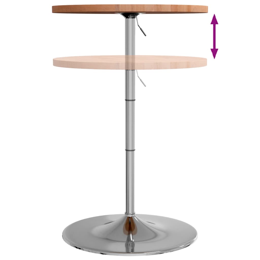 vidaXL Bar Table Ø60x90.5 cm Solid Wood Beech