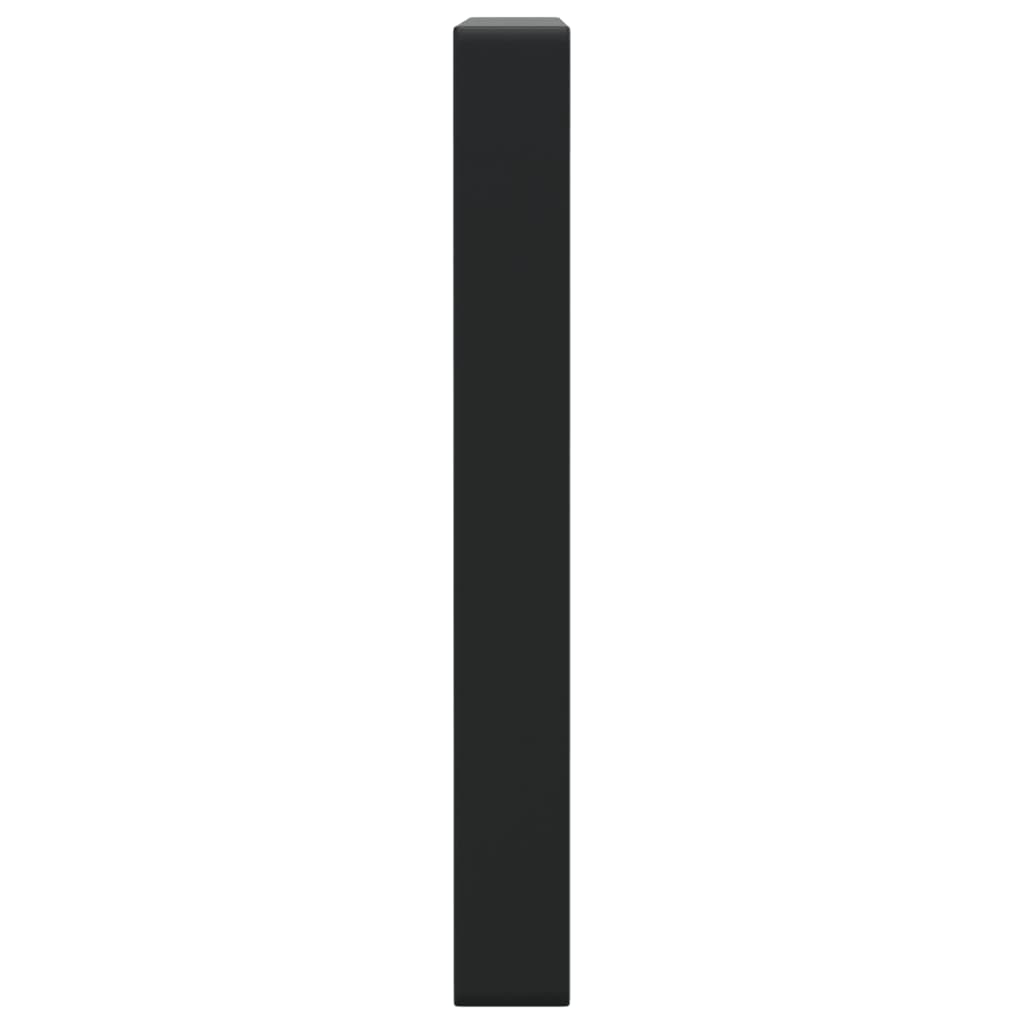 Shelf Brackets for Washbasin 2 pcs Black Rectangular Steel