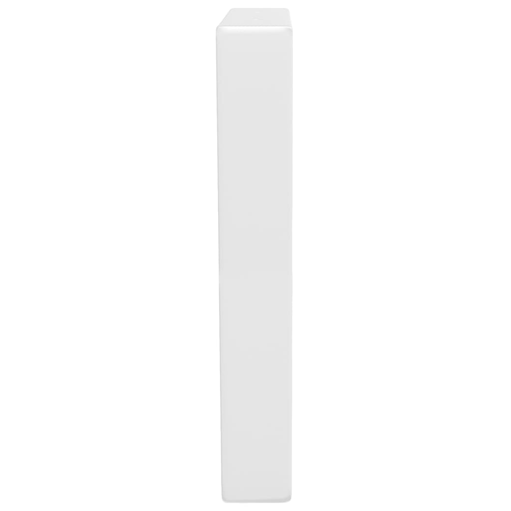 Shelf Brackets for Washbasin 2 pcs White Trapezium Steel
