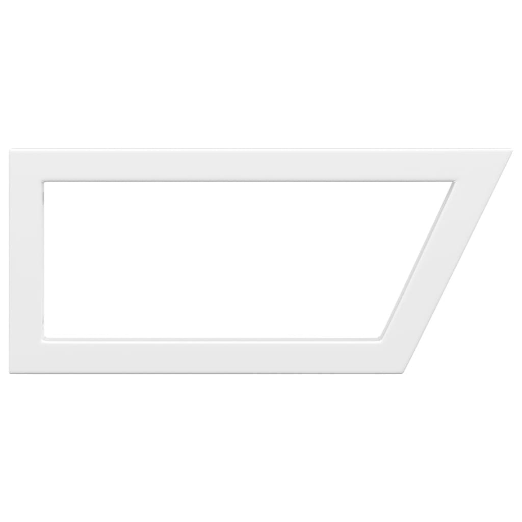 Shelf Brackets for Washbasin 2 pcs White Trapezium Steel