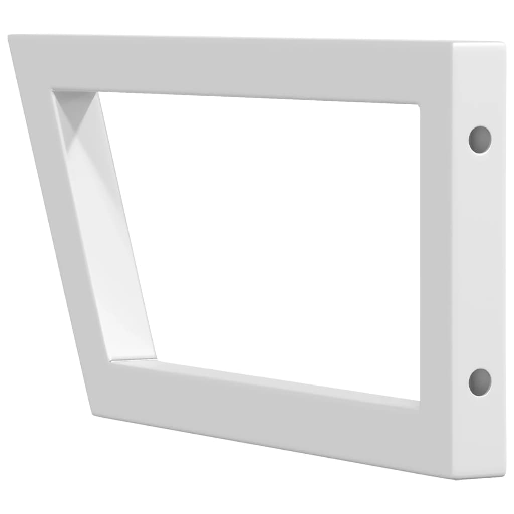 Shelf Brackets for Washbasin 2 pcs White Trapezium Steel