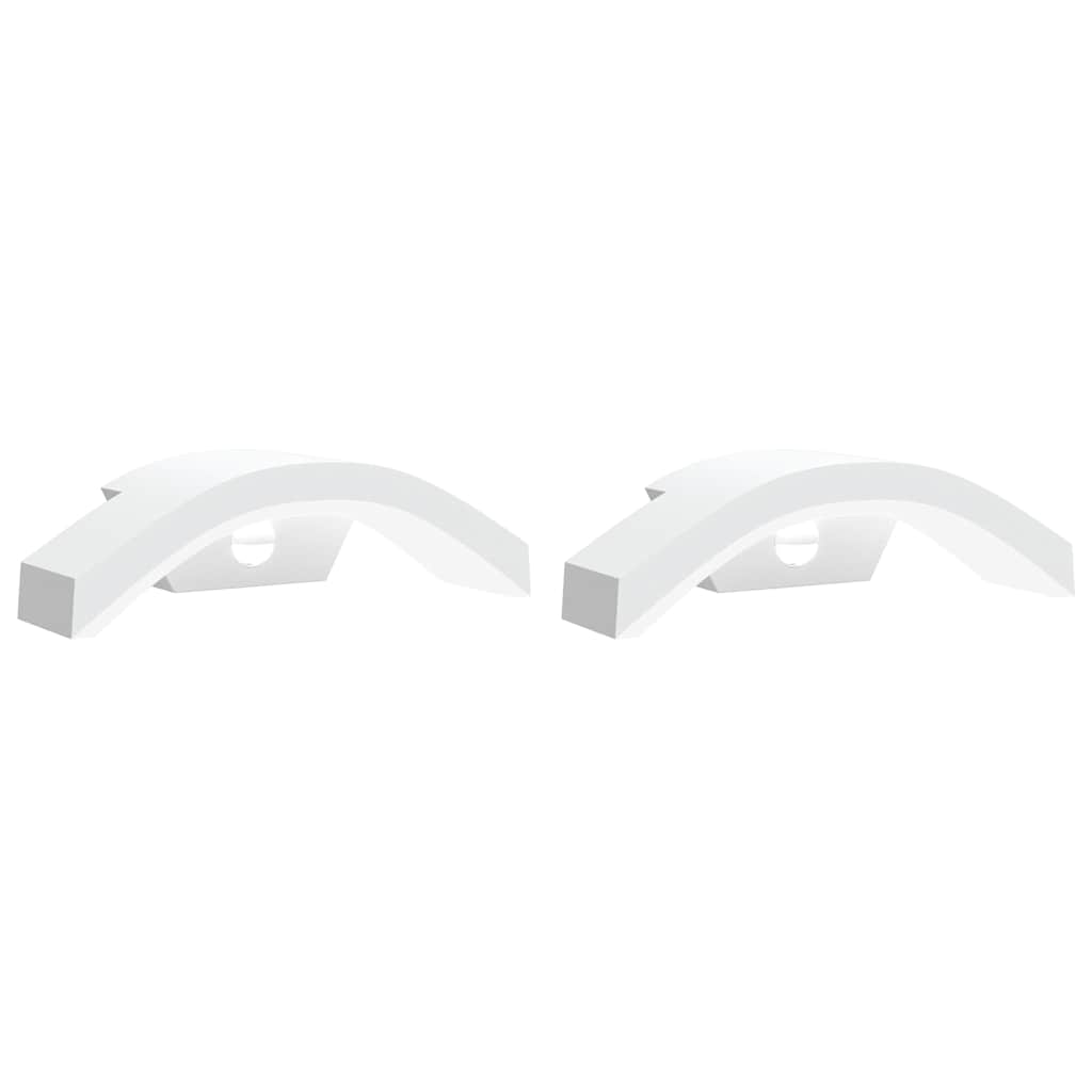 Outdoor LED Wall Lights with Sensors 2pcs White Die-cast Aluminium