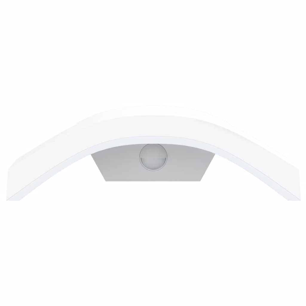 Outdoor LED Wall Lights with Sensors 2pcs White Die-cast Aluminium