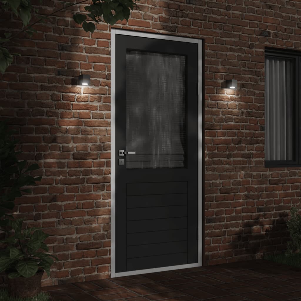 Outdoor Wall Lights 2pcs Black Die-cast Aluminium