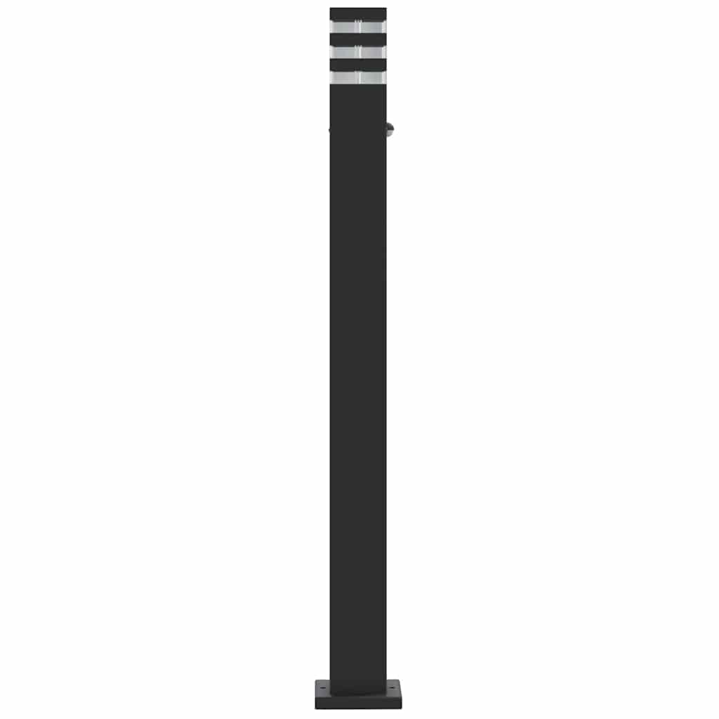 Outdoor Floor Lamps with Sensors 3pcs Black 110 cm Aluminium