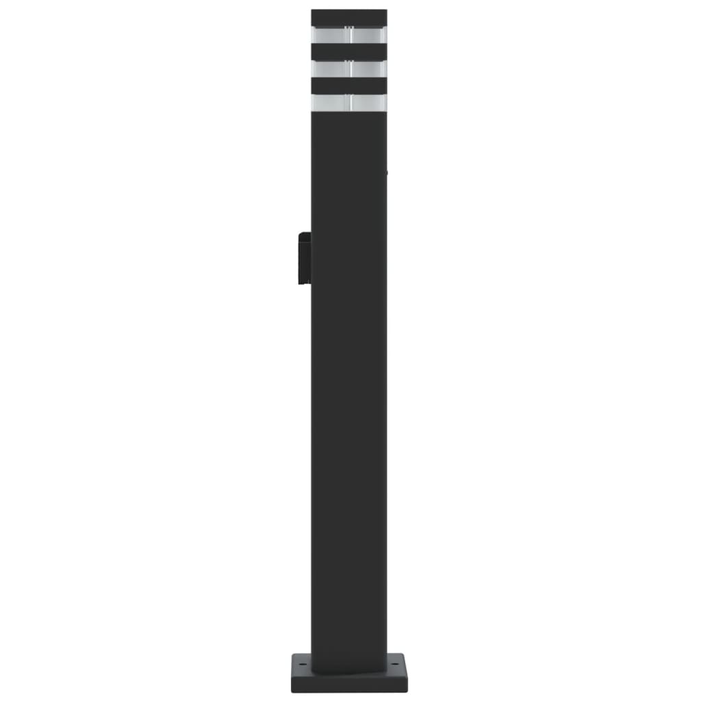 Outdoor Floor Lamp with Outlet Black 80 cm Aluminium
