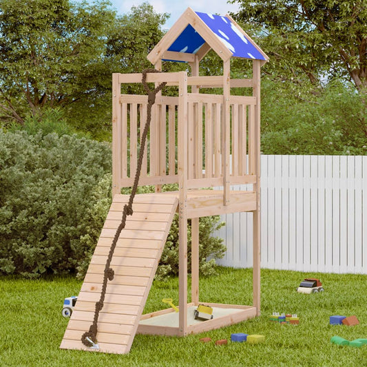 vidaXL Play Tower 110.5x52.5x215 cm Solid Wood Pine