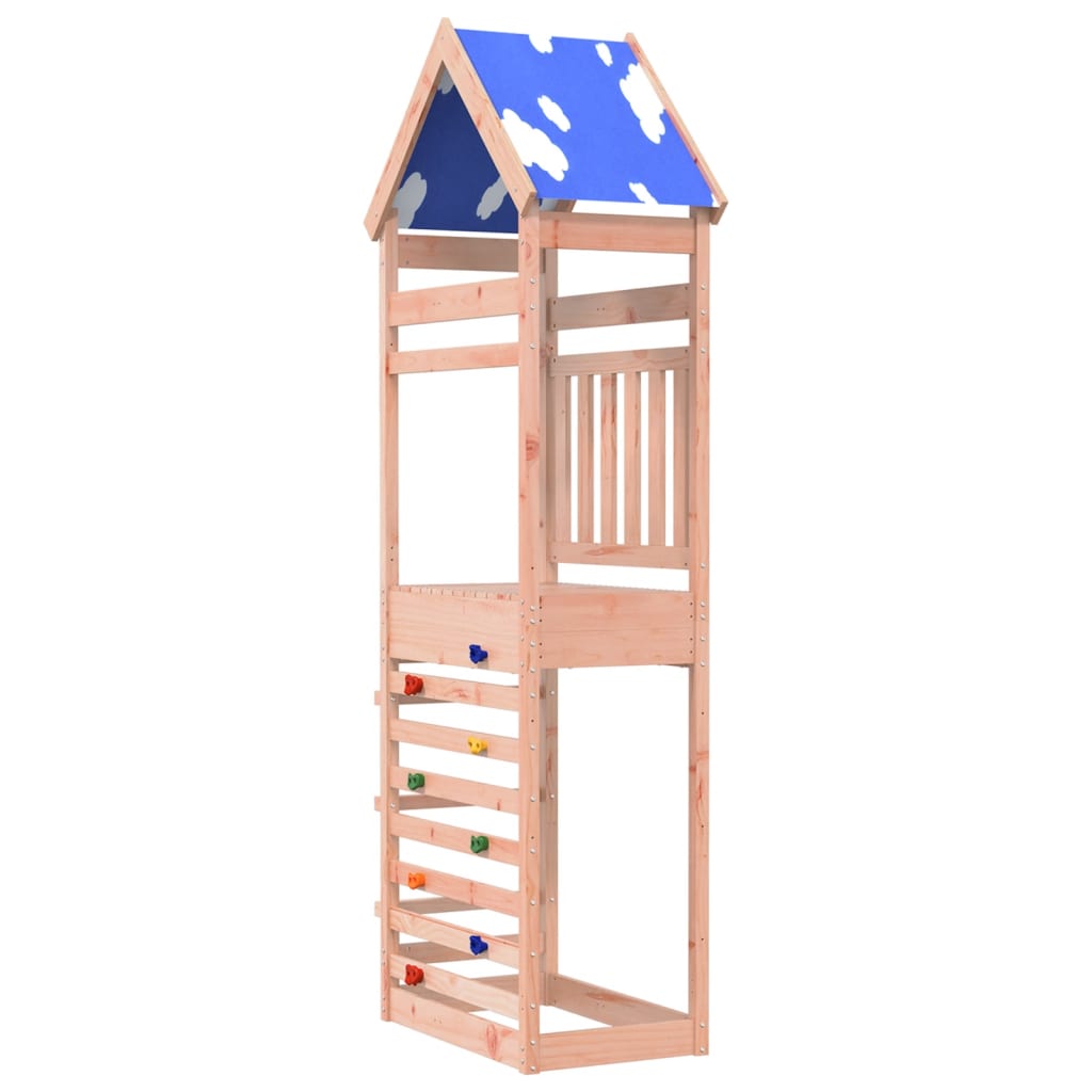 vidaXL Play Tower with Rockwall 85x52.5x265 cm Solid Wood Douglas Fir