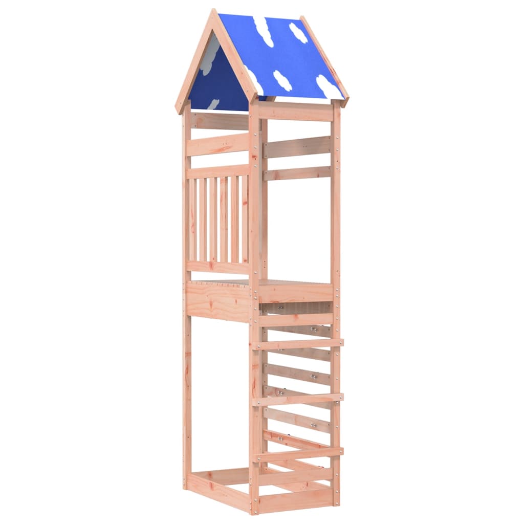 vidaXL Play Tower with Rockwall 85x52.5x265 cm Solid Wood Douglas Fir