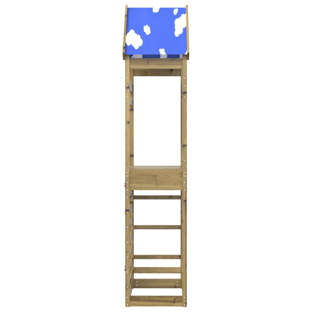 vidaXL Play Tower with Rockwall 85x52.5x265 cm Impregnated Wood Pine